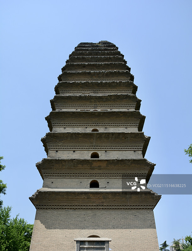 陕西西安荐福寺小雁塔图片素材