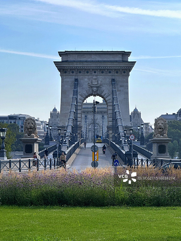 匈牙塞切尼链桥～连接布达与佩斯两座城市的桥梁图片素材