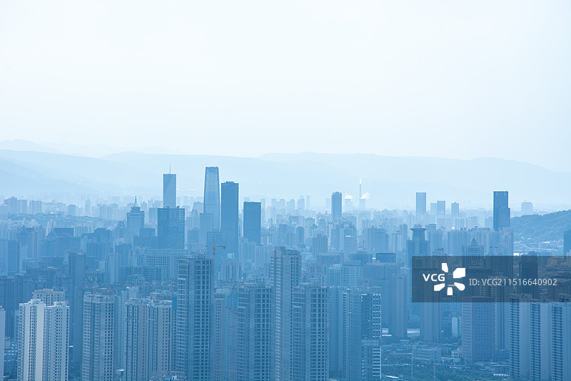 甘肃兰州城关区城市中心CBD城市风光图片素材