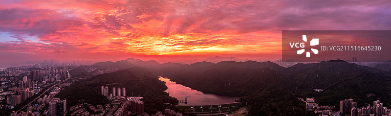深圳晚霞图片素材