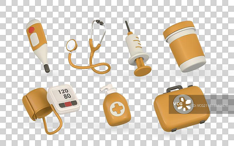 3D卡通风格医疗概念合集图片素材