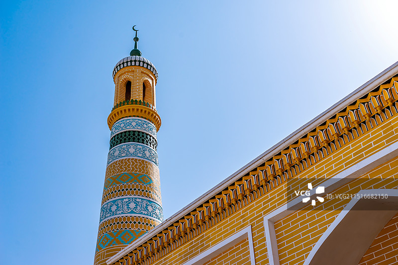 新疆喀什古城艾提尕尔广场清真寺图片素材