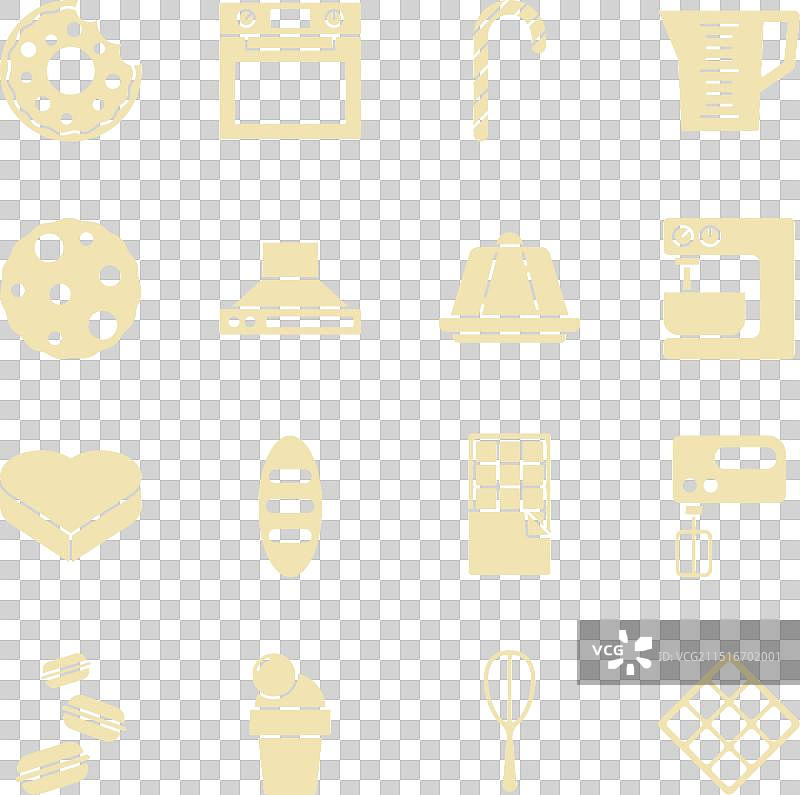 华夫饼电饼铛和圣诞拐杖糖图片素材