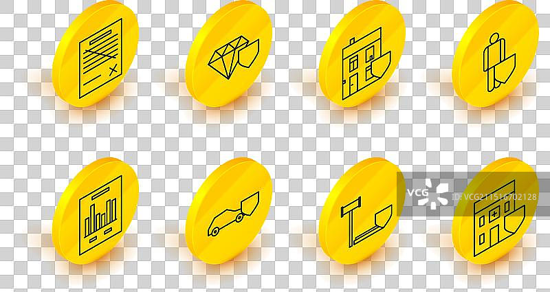 线条医疗医院大楼与盾牌图片素材