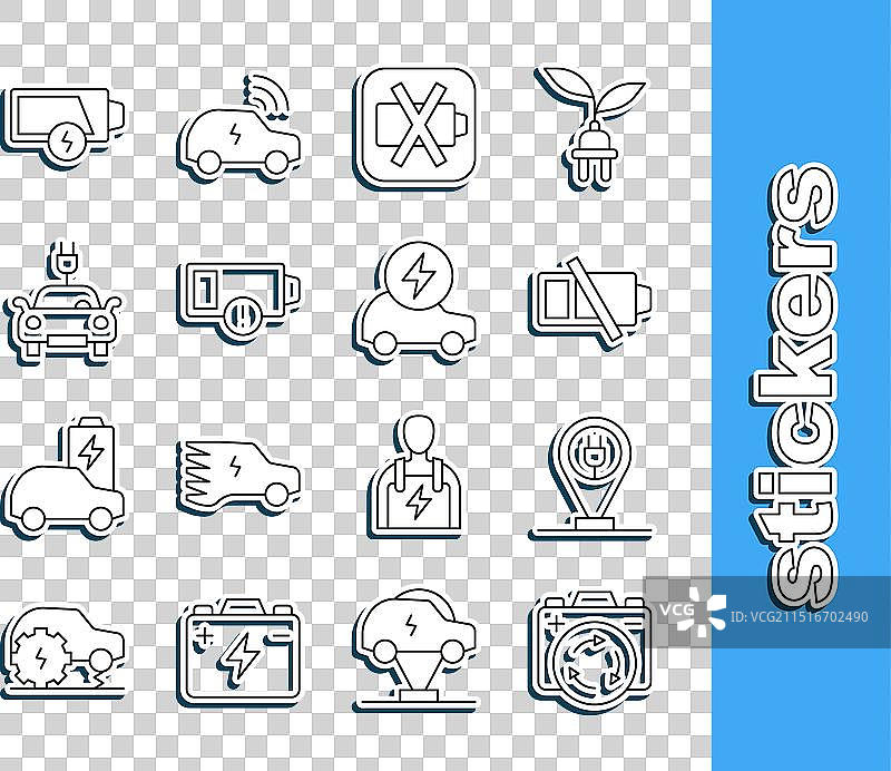 带充电标志的电池回收符号图片素材