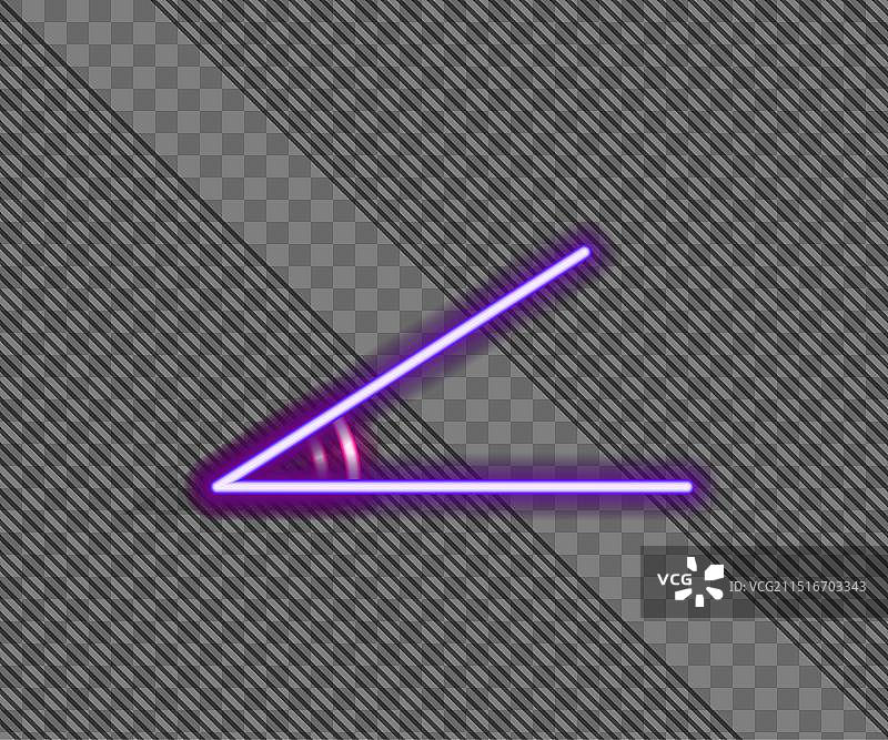 发光霓虹灯45度锐角图标图片素材