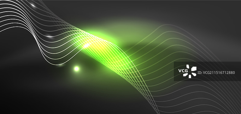 闪亮发光的霓虹灯波或霓虹灯激光秀图片素材