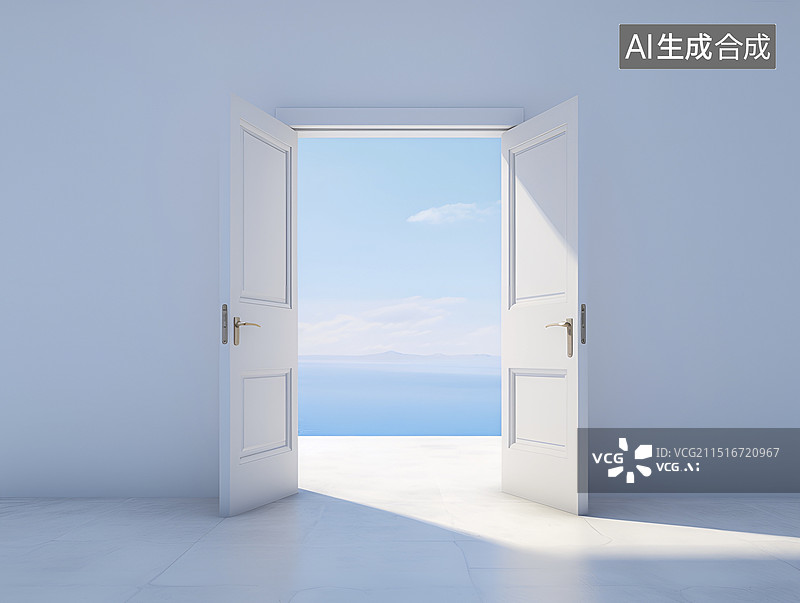 【AI数字艺术】一扇打开的门图片素材