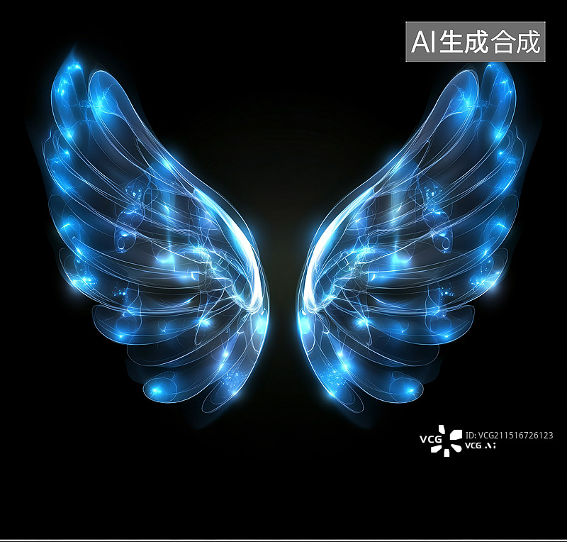 【AI数字艺术】翅膀图片素材