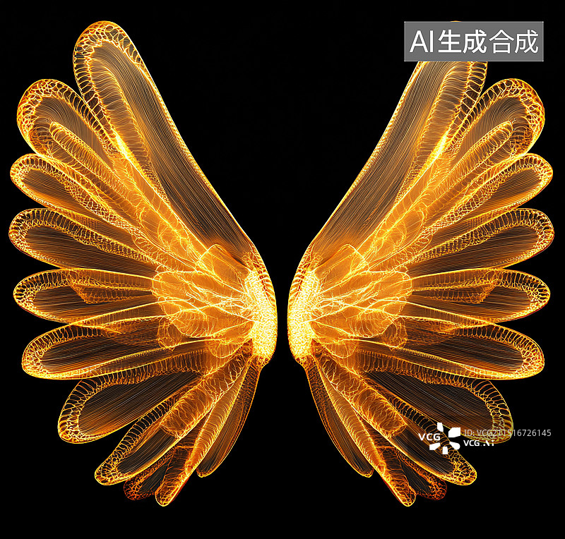 【AI数字艺术】翅膀图片素材