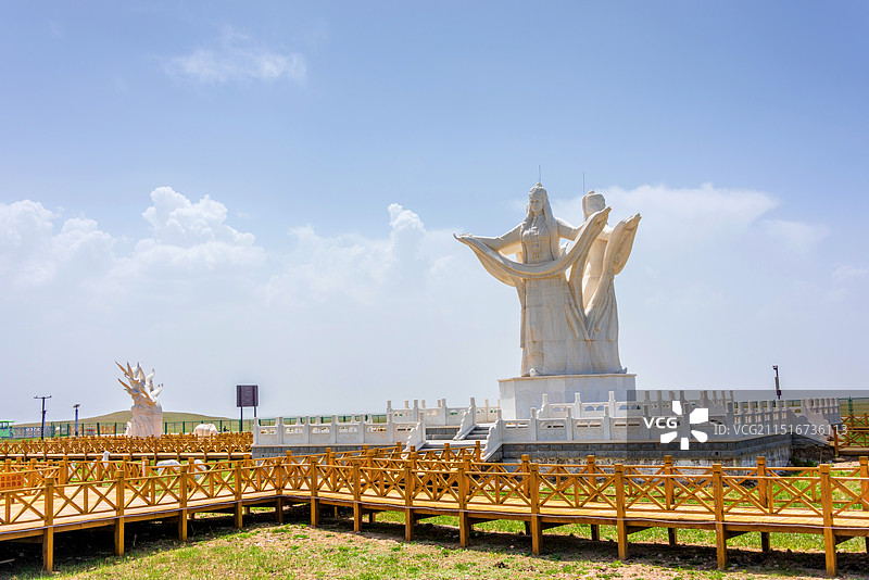 中国新疆巴音郭楞巴音布鲁克九曲十八弯图片素材