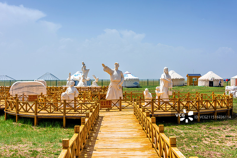 中国新疆巴音郭楞巴音布鲁克九曲十八弯图片素材