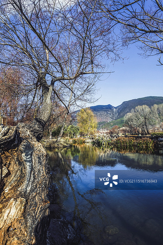 麗江沙溪古鎮美景图片素材