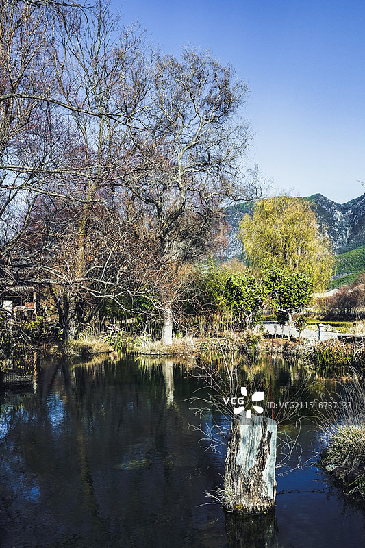 麗江沙溪古鎮美景图片素材