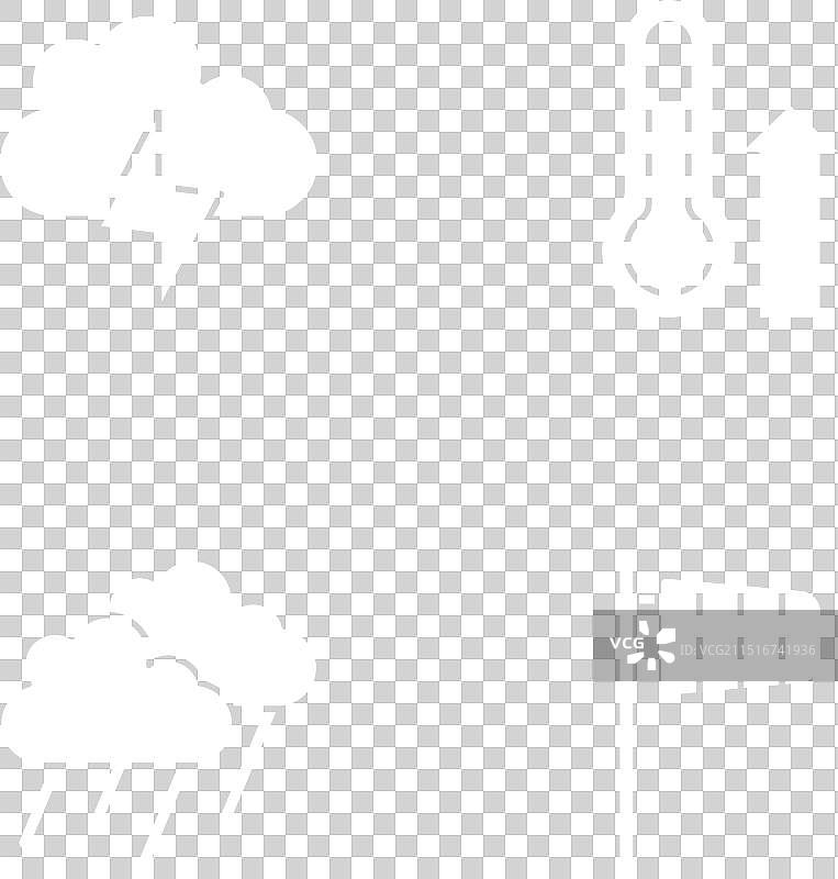 波普艺术风格锥形风向标云朵套装图片素材