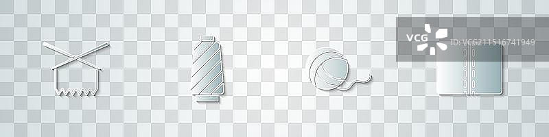 剪纸针织缝纫线图片素材