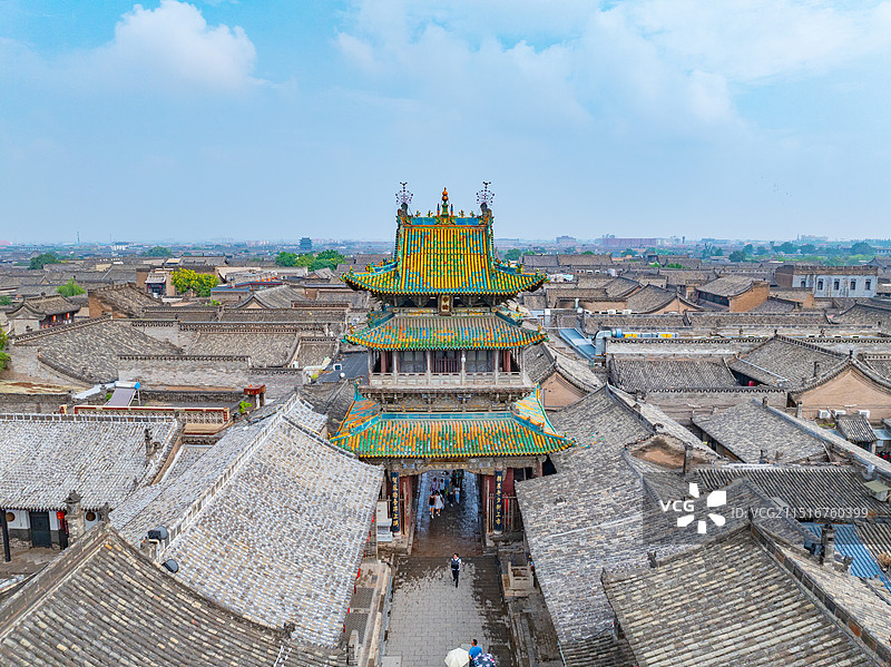 山西晋中平遥古城全景图片素材