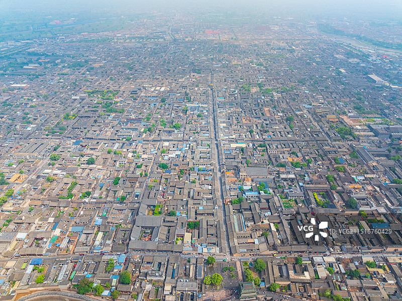 山西晋中平遥古城全景图片素材