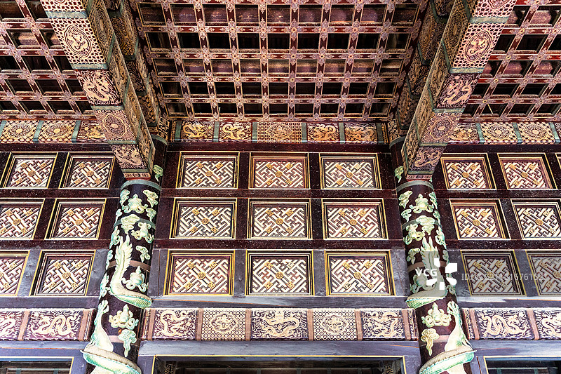 清东陵 慈禧定东陵 隆恩殿 天花板图片素材