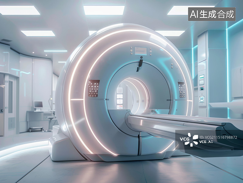 【AI数字艺术】医院实验室CT扫描仪体征检测图片素材