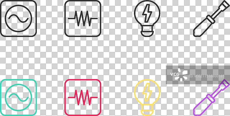 电子元件电阻交流电源套装图片素材