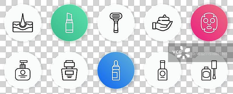 精油瓶、面部化妆品图片素材