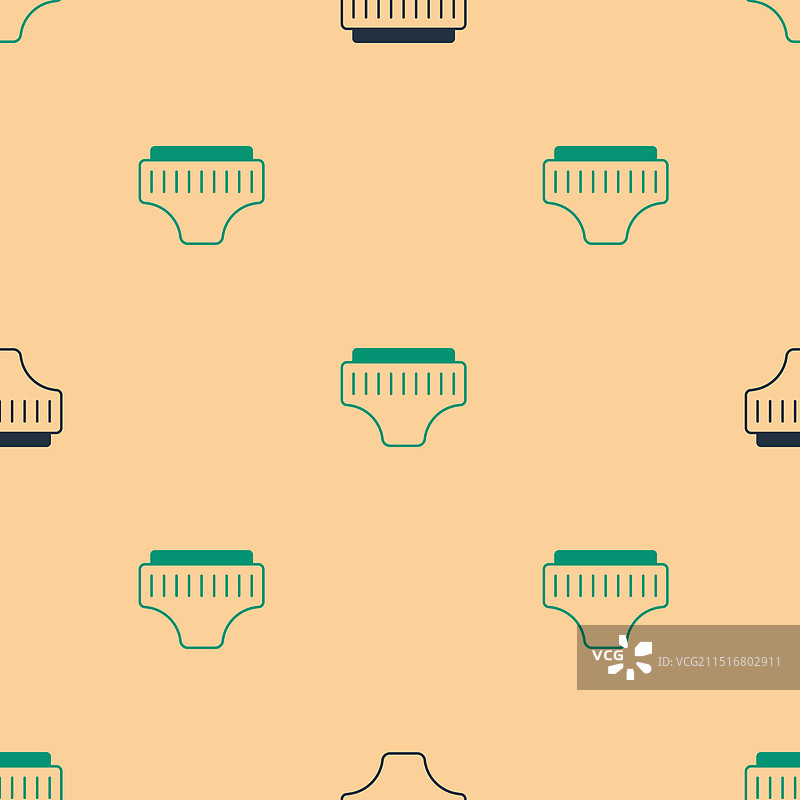 绿色和黑色成人尿布图标图片素材