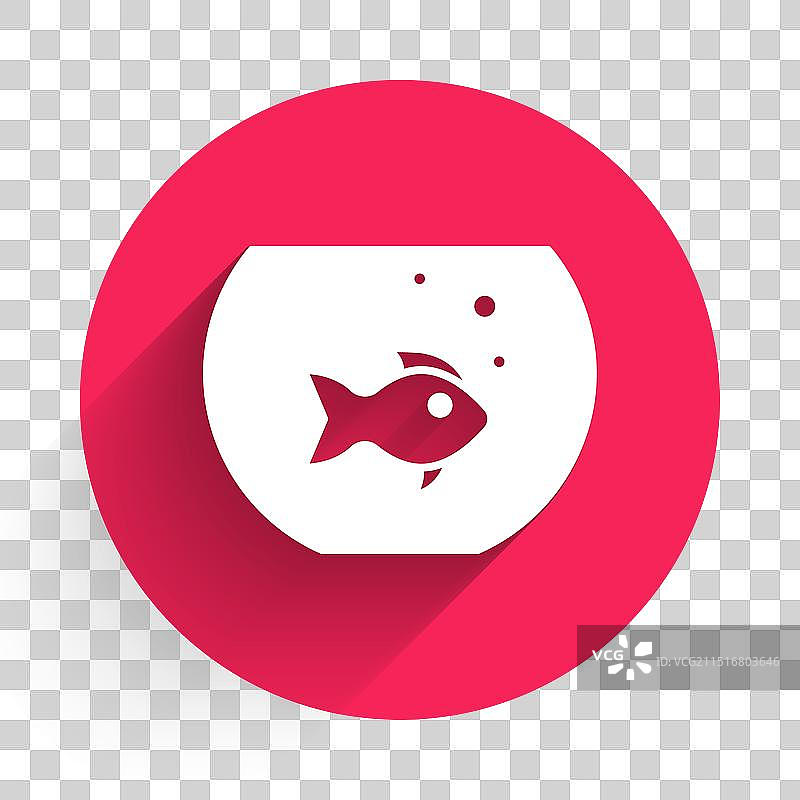 带有鱼的白色水族箱图标图片素材