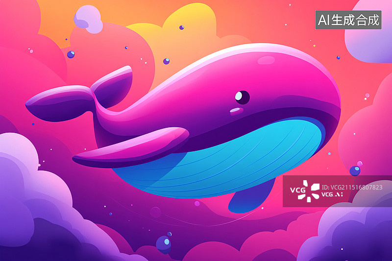 【AI数字艺术】世界海洋日保护动物全球海洋生物多样性插画图片素材