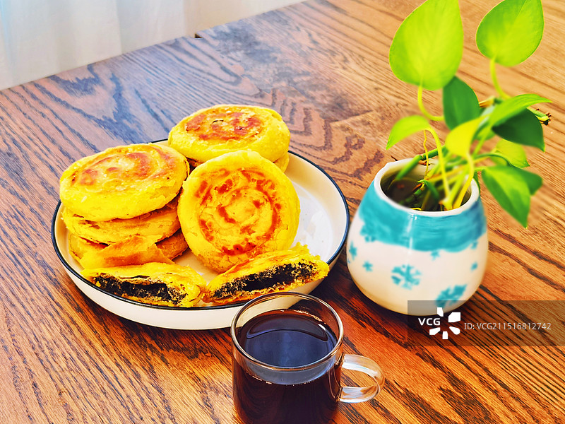 静物.红茶~月饼(家乡的味道)图片素材