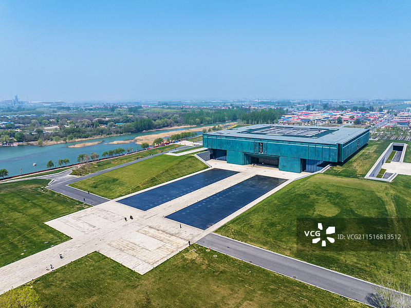 河南安阳殷墟博物馆新馆洹河图片素材