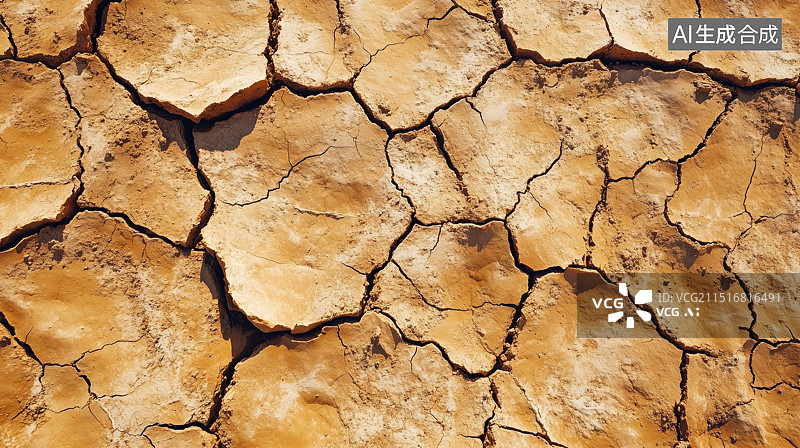 【AI数字艺术】干旱开裂的土地图片素材