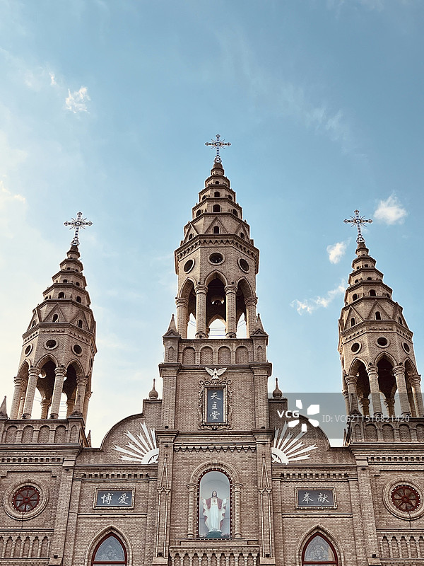 历史建筑仰天俯视图片素材