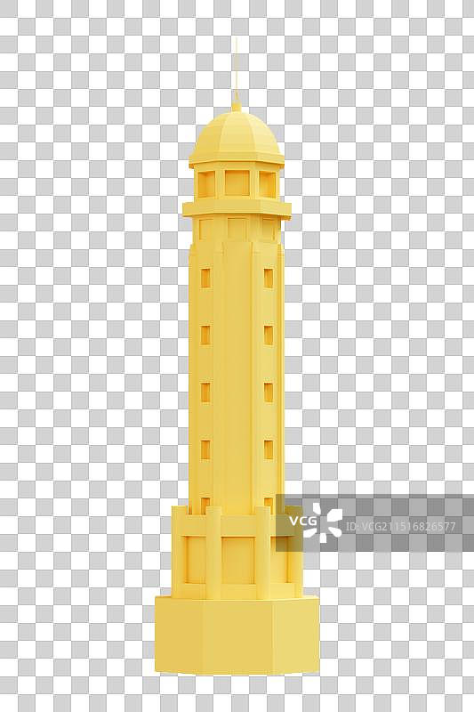 3D立体卡通风格的重庆地标建筑重庆解放碑免抠图形图片素材