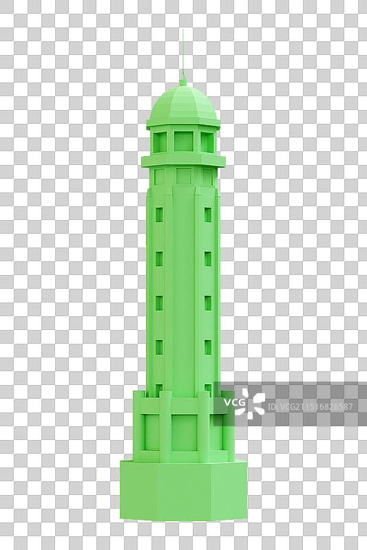 3D立体卡通风格的重庆地标建筑重庆解放碑免抠图形图片素材