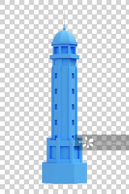 3D立体卡通风格的重庆地标建筑重庆解放碑免抠图形图片素材