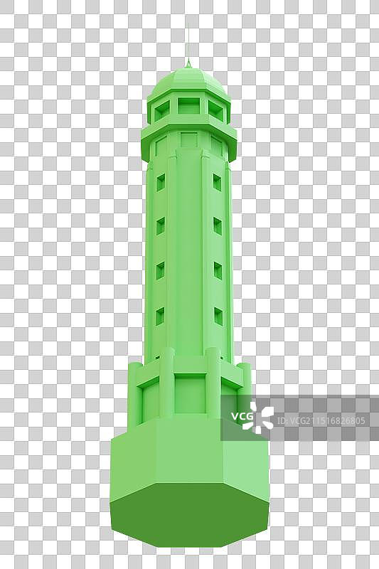 3D立体卡通风格的重庆地标建筑重庆解放碑免抠图形图片素材