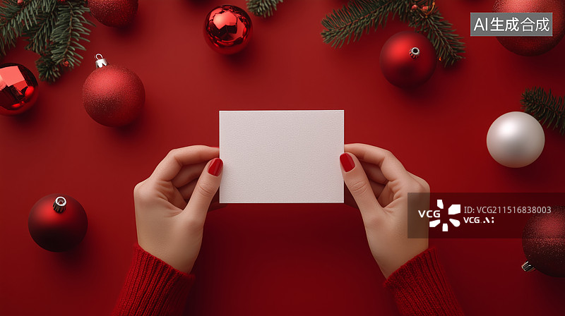 【AI数字艺术】空白圣诞卡片图片素材