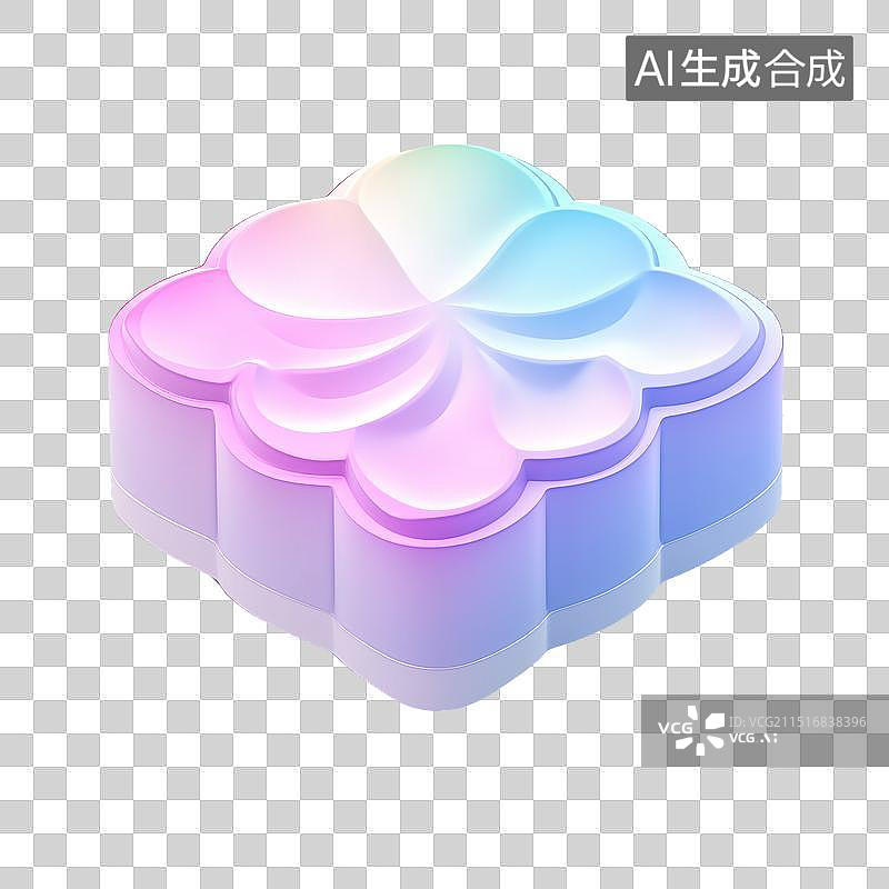 【AI数字艺术】酸性设计元素：月饼图片素材