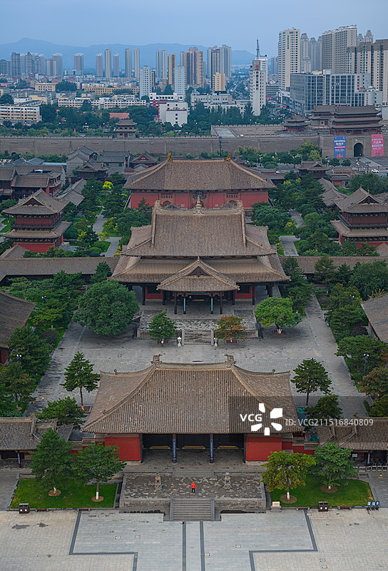 大同华严寺航拍图片素材