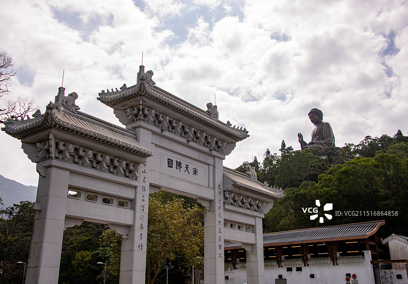 香港离岛区大屿山天坛大佛图片素材