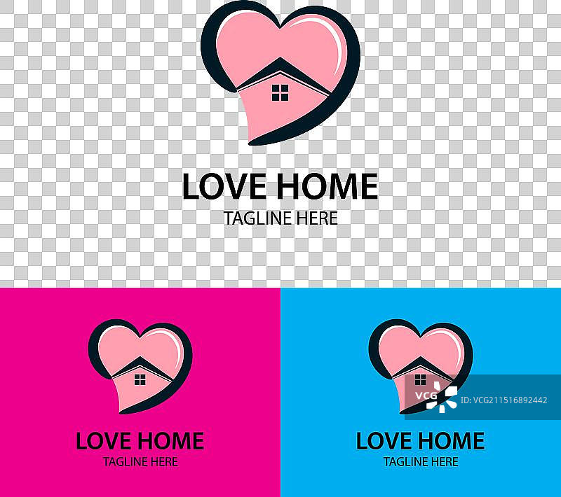 爱之家logo设计模板图片素材