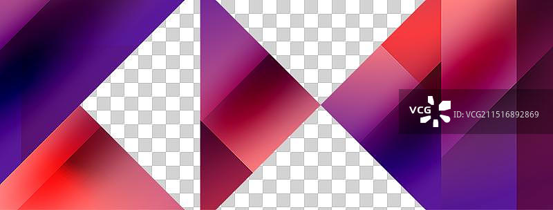 光滑的圆形、方形、三角形造型极简主义图片素材