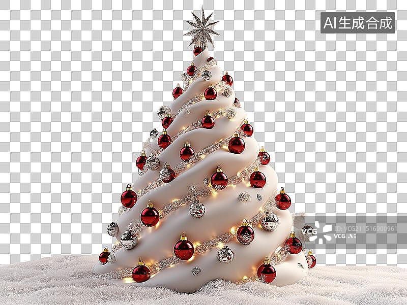 【AI数字艺术】购物车购物袋红包礼盒圣诞树星星水晶球水晶鞋新年圣诞电商设计元素图片素材