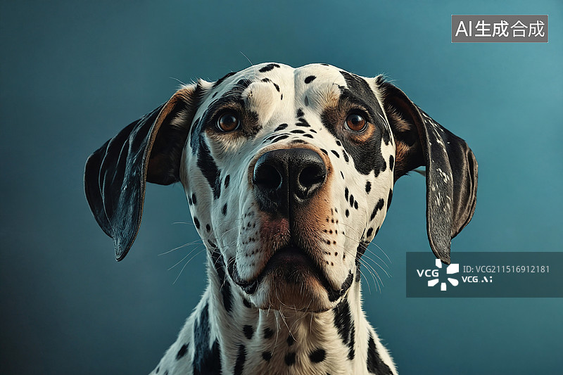 【AI数字艺术】斑点狗的特写图片素材