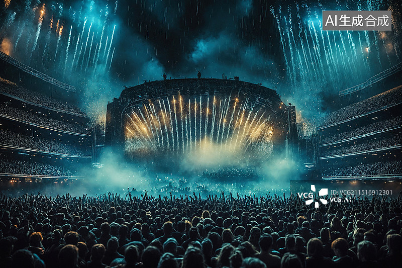 【AI数字艺术】音乐节现场图片素材