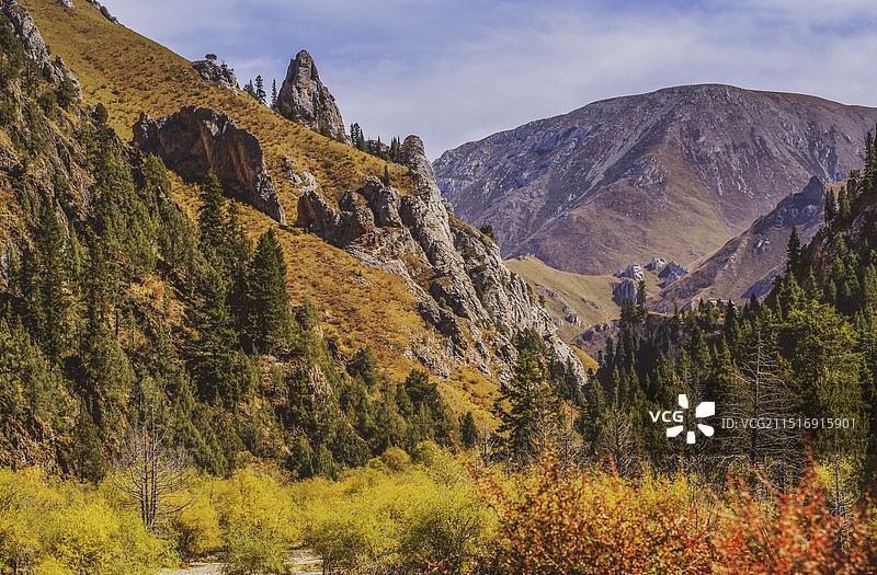 甘南碌曲县则岔石林景区图片素材
