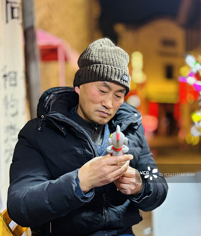 捏泥人图片素材