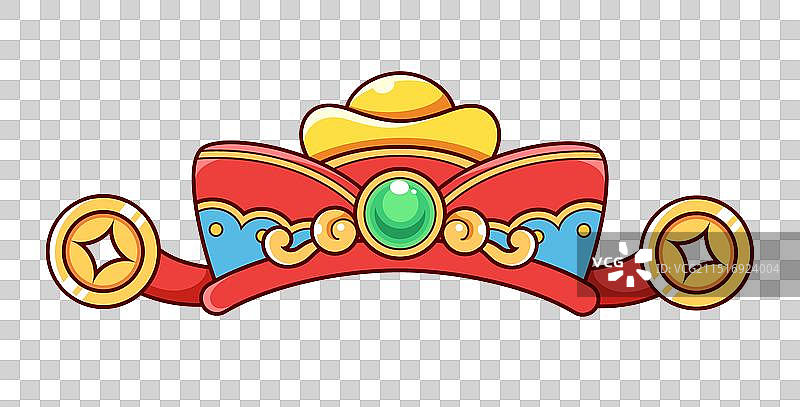 潮流财神帽可爱卡通矢量插画图片素材