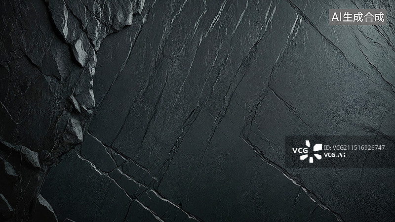 【AI数字艺术】黑色石板背景图片素材